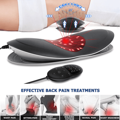 Electric Lumbar Traction Waist Back Massager Fatigue Relief Stretcher - Luxrelivo