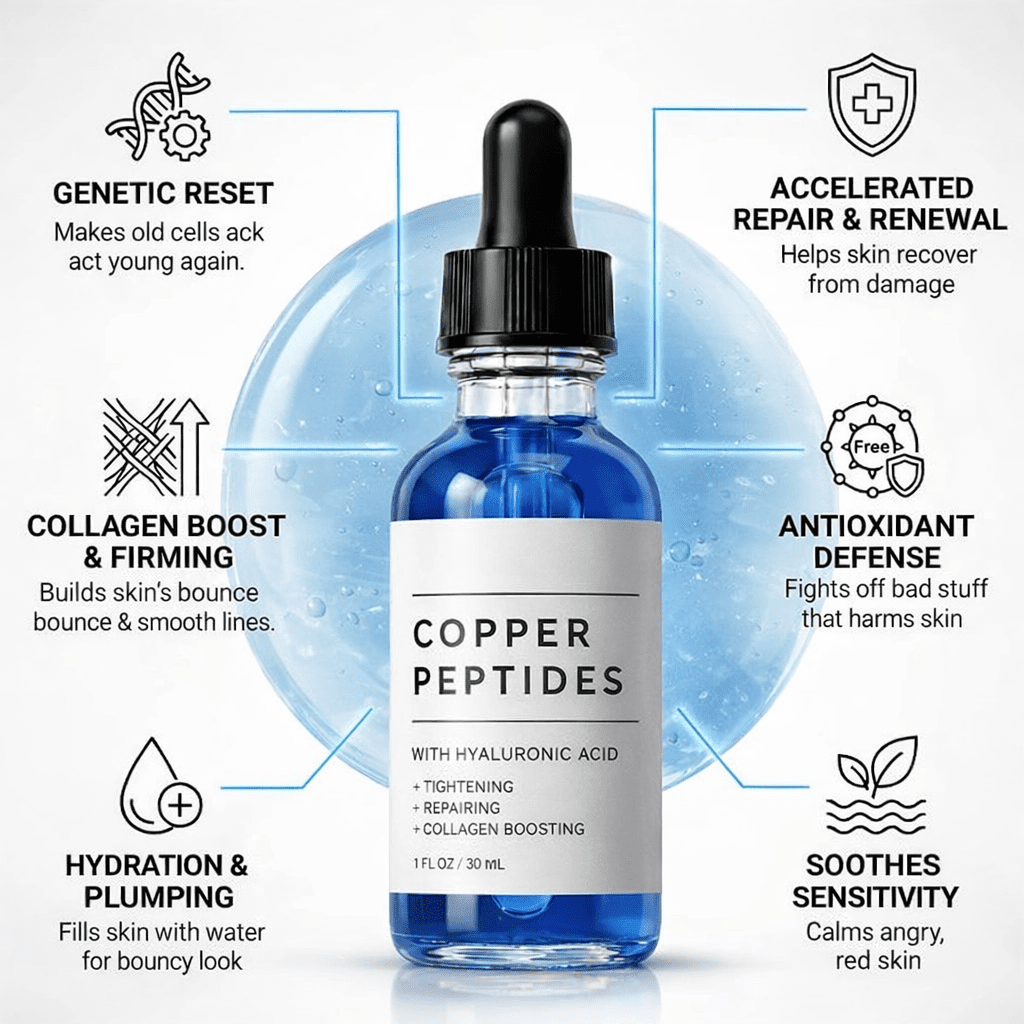 GHK - Cu Copper Peptide Serum – Skin Barrier Support & Hydration – 29ml - Luxrelivo