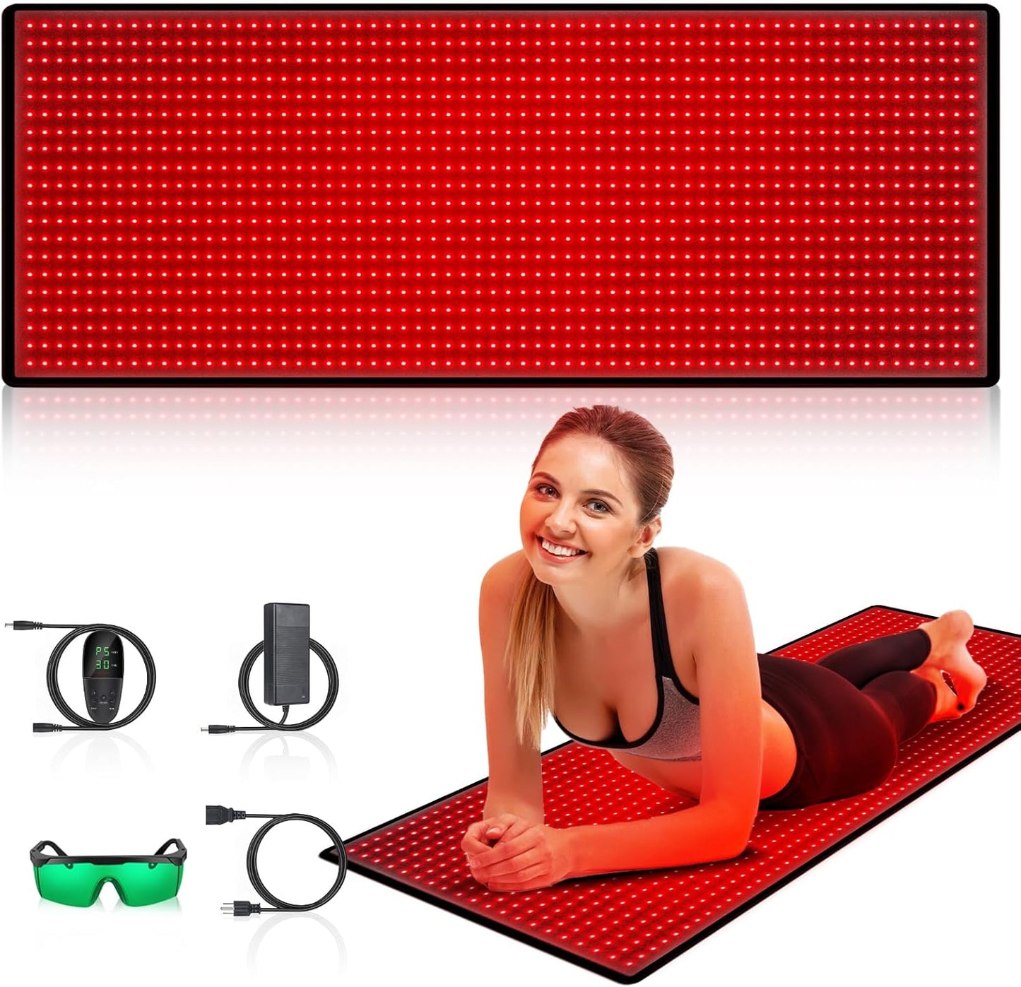 LED Red Light Therapy Yoga Mat Home Health Relaxation - Luxrelivo