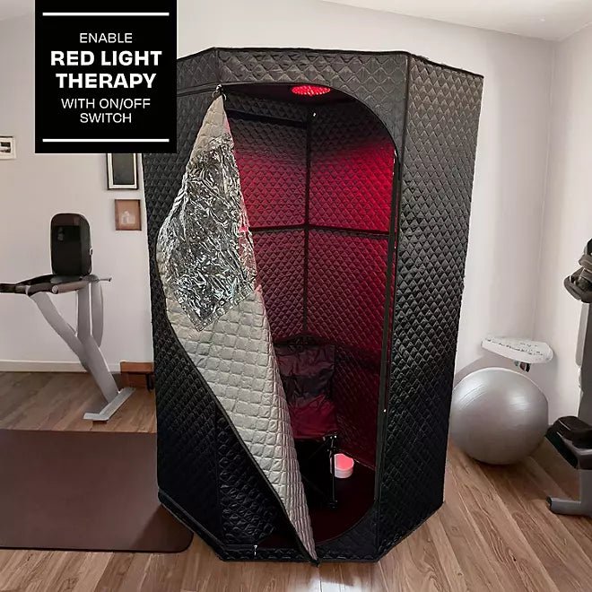 Portable Infrared Steam Sauna With 660nm Red Light Therapy Lamp - Luxrelivo