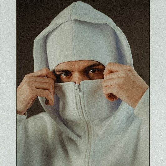 Street Vintage Double Hat Oversized Hoodie - Luxrelivo